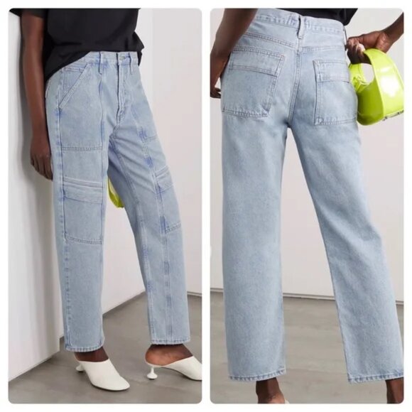 AGOLDE Jeans Womens 27 Cooper Cargo Patchwork Relaxed Workwear Denim Pants - Picture 1 of 13
